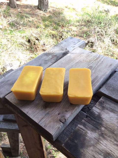 1 pound hand poured Montana Beeswax blocks