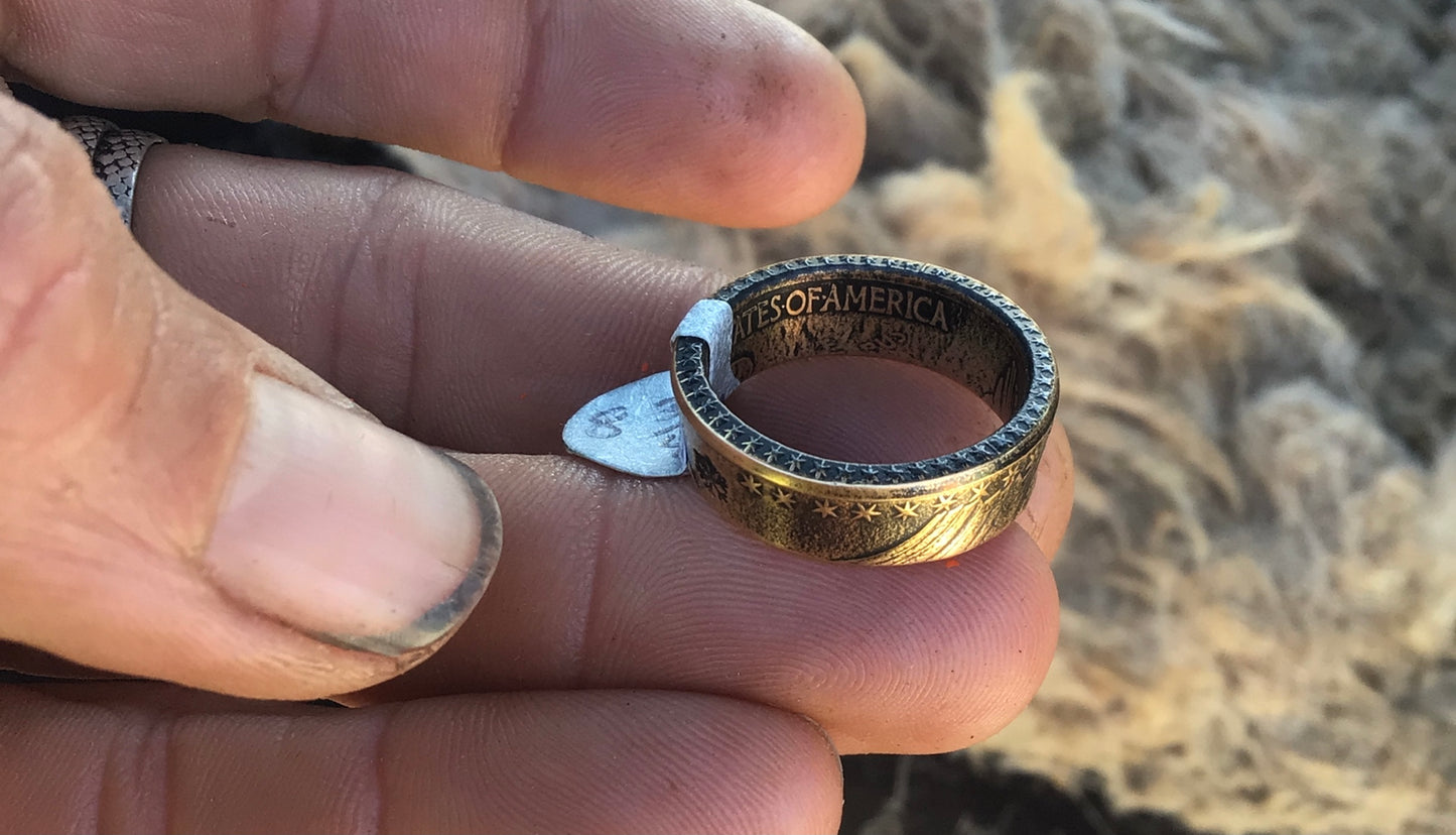 1912-S Gold Eagle Coin Ring….size 8 3/4