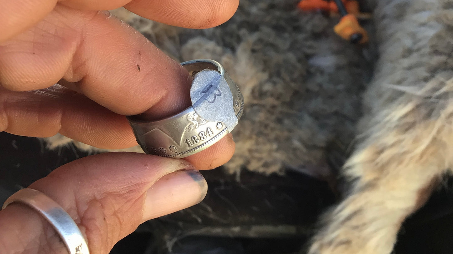 1884-O Morgan Silver Dollar Coin Ring…size 13