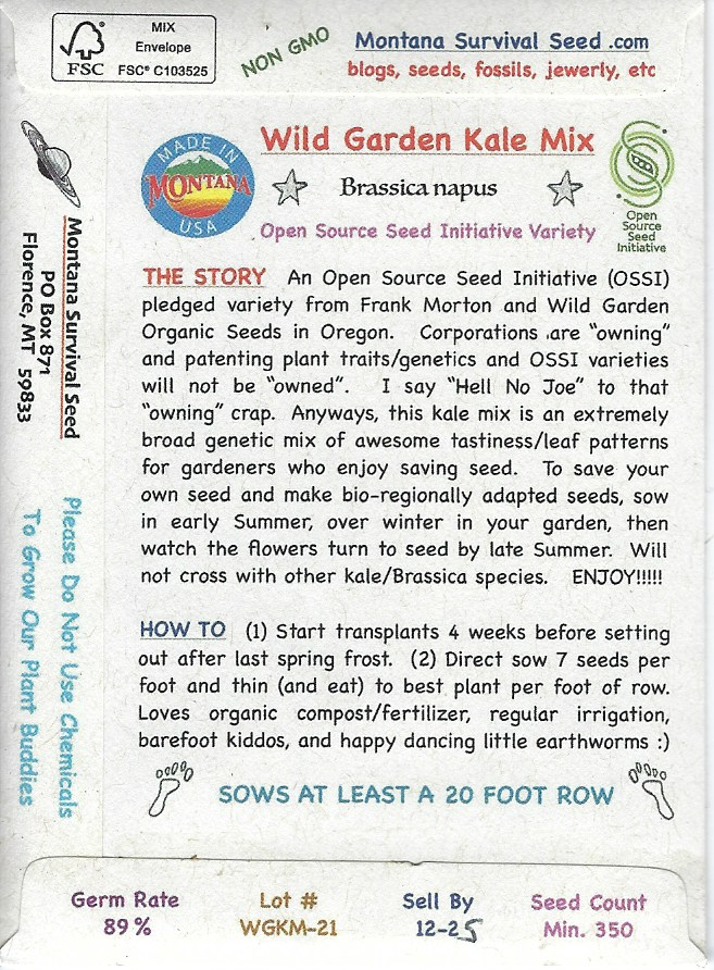 KALE, WILD GARDEN MIX