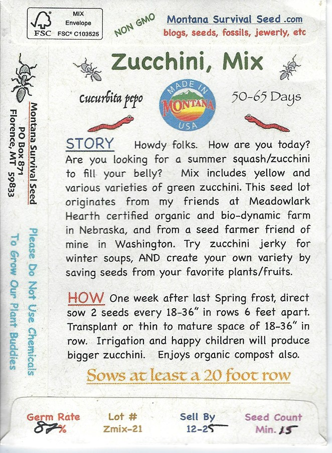 ZUCCHINI, MIX (Summer squash)