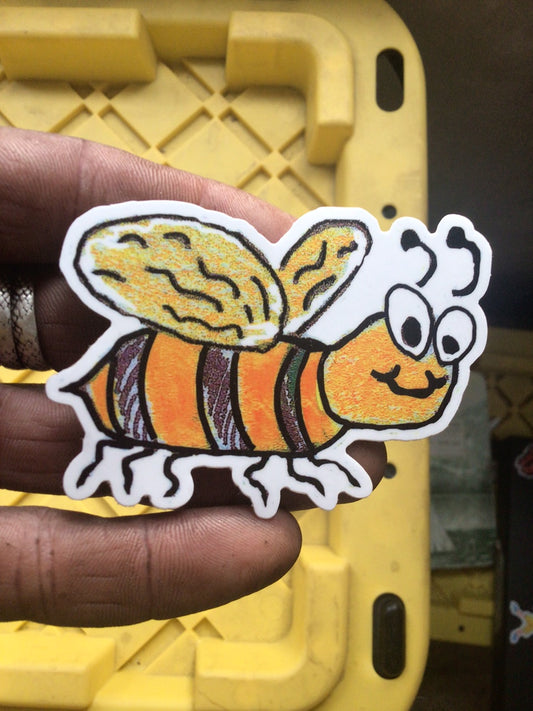 2 Inch HAPPY Honey Bee Sticker