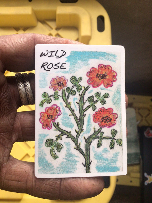 3 inch Wild Rose Stickers