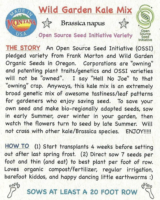 Kale, Wild Garden Mix