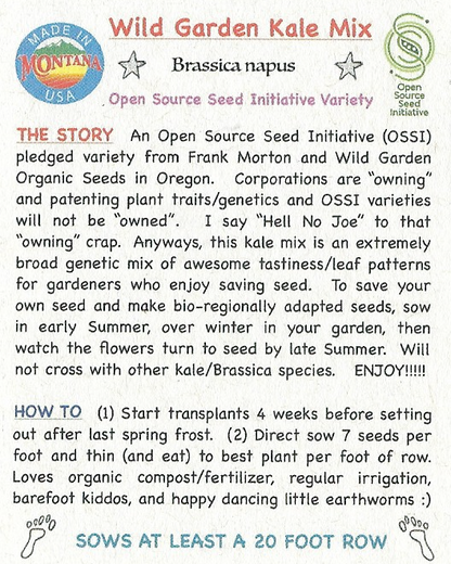 Kale, Wild Garden Mix