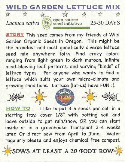 Lettuce, Wild Garden Mix