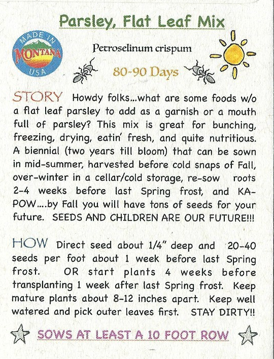 Parsley, Flat Leaf Mix