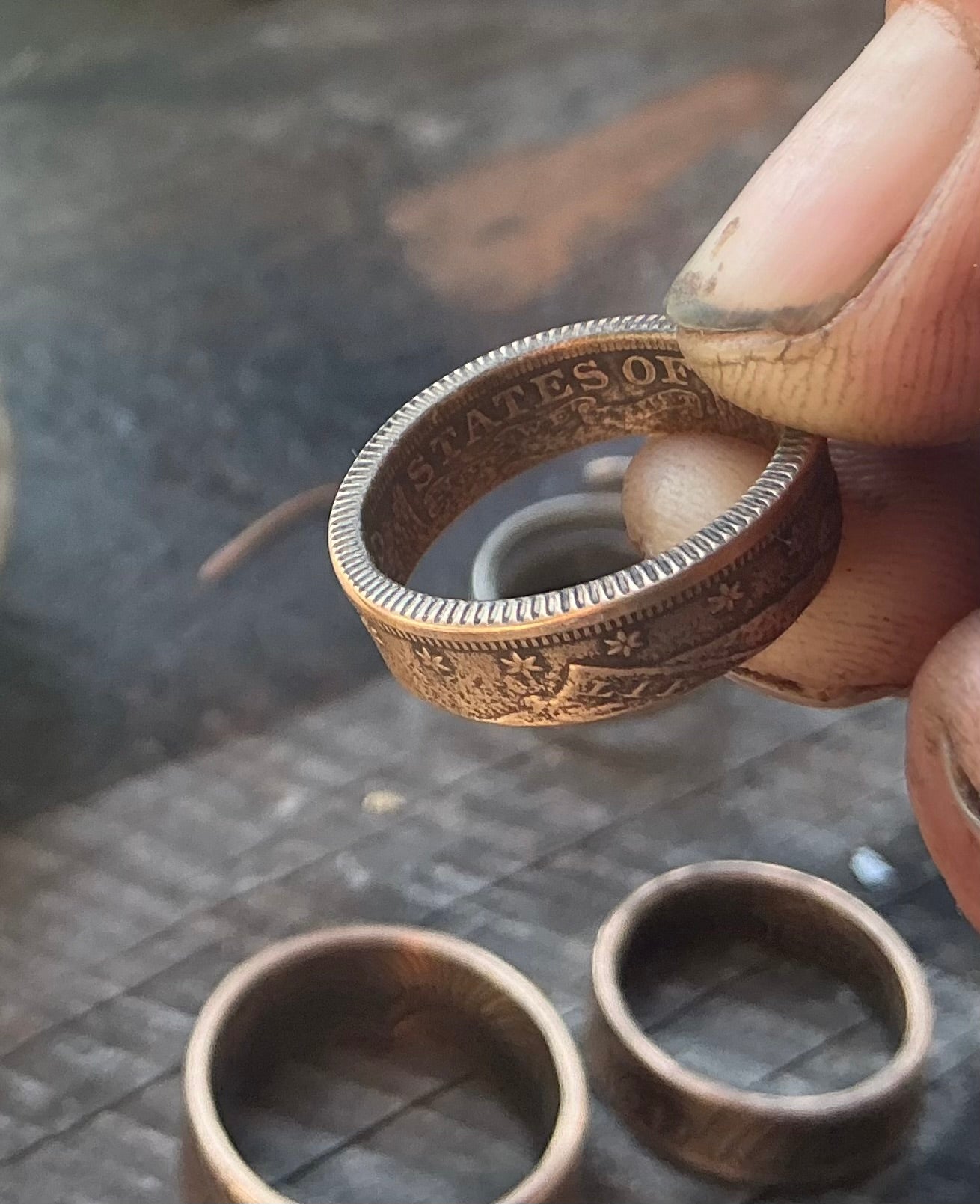 1881 Gold $5 half eagle coin ring…size 6 3/4