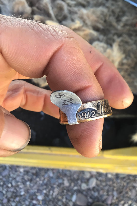 1912-S Gold Eagle Coin Ring….size 8 3/4