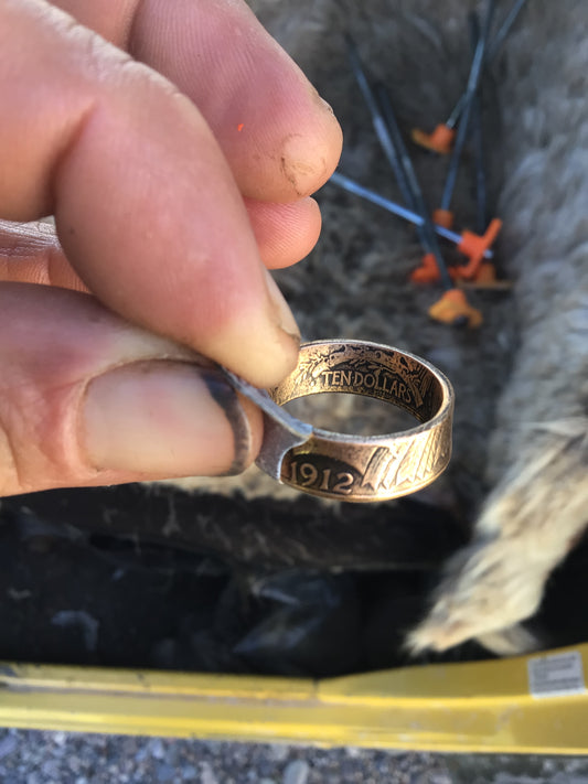 1912-S Gold Eagle Coin Ring….size 8 3/4
