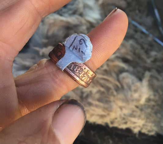 1847 Copper Large Cent Coin Ring….size 6 1/2