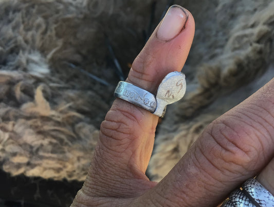1896 Barber Silver Quarter Dollar Coin Ring….size 5 1/2