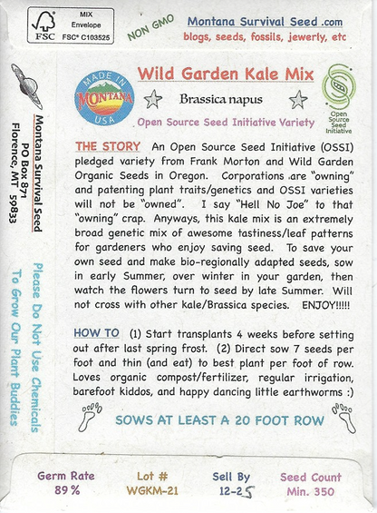 KALE, WILD GARDEN MIX