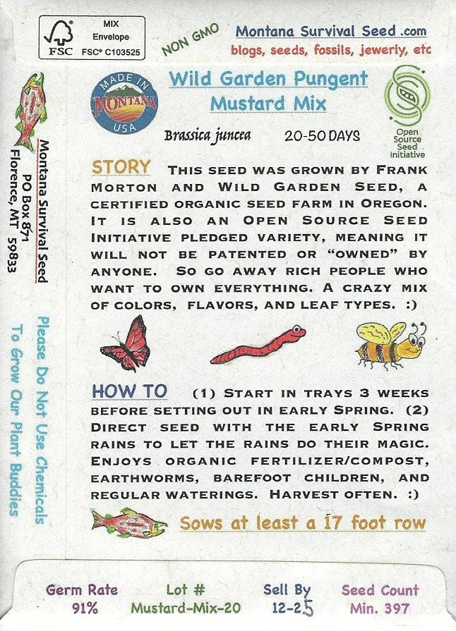 MUSTARD, WILD GARDEN PUNGENT