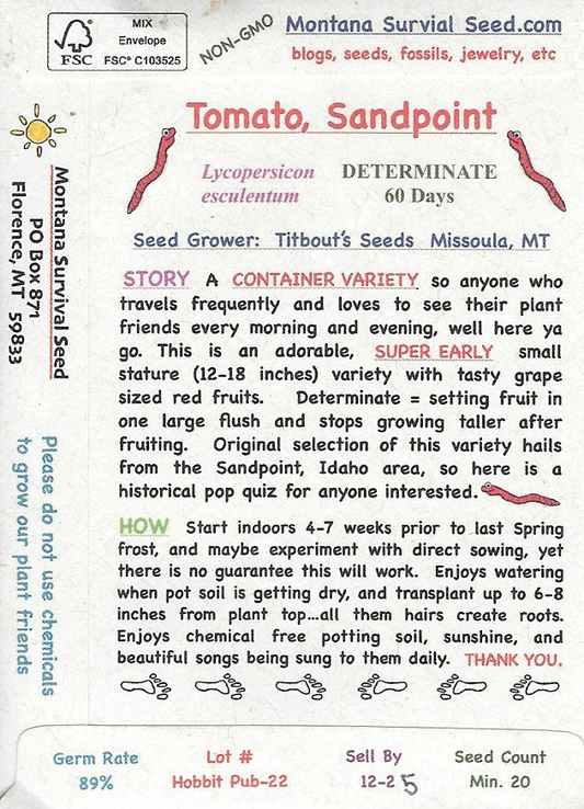 Tomato, Sandpoint (container variety)