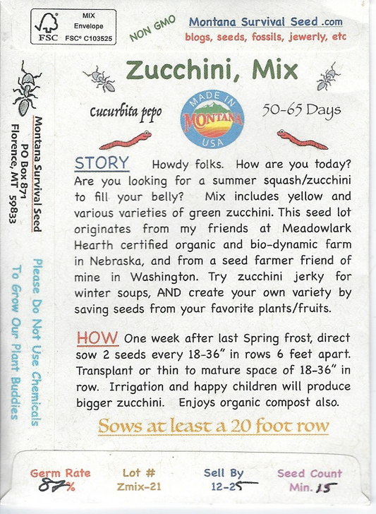 ZUCCHINI, MIX (Summer squash)