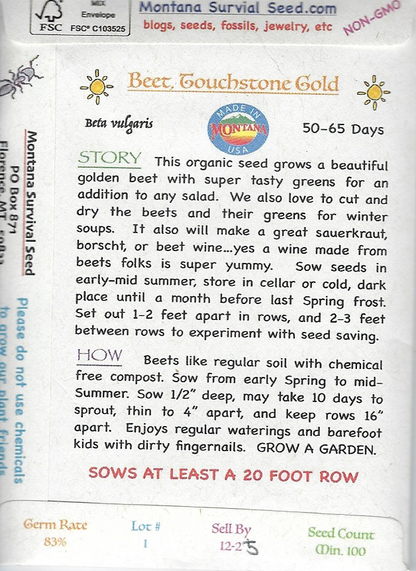 BEET, GOLDEN (organic)