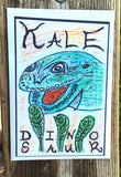 organic kale mix seed hand drawn seed packet printed with solar power hand drawn art artwork salad greens vitamins from wild garden seeds oregon williamette valley